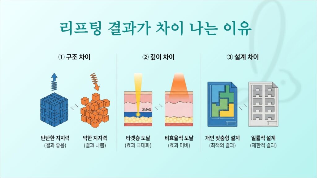 리프팅 효과 없는 리프팅 결과 차이 나는 이유