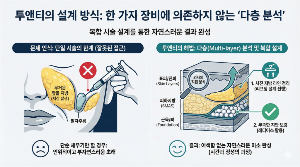 팔자주름삼각존