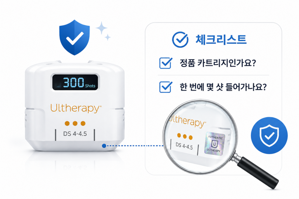망포 울쎄라 시술 전 정품 카트리지와 정량 샷수를 확인하는 방법