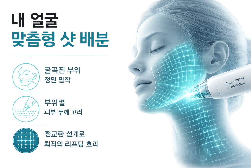 펜 타입 팁을 활용하여 얼굴 굴곡과 피부 두께에 맞춤 설계하는 수원 쿨소닉 시술 가이드