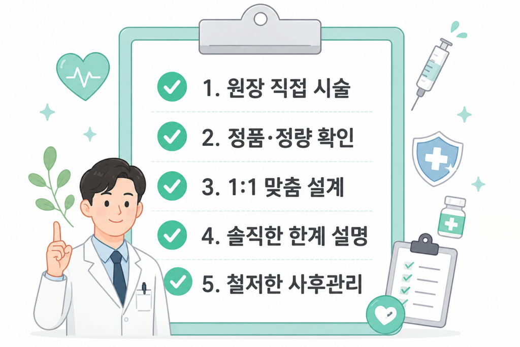 믿을 수 있는 수원 리투오 병원을 고르는 5가지 체크리스트 기준 인포그래픽